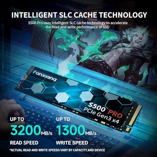 Experience Lightning-Fast Performance with the S500 Pro 256 GB NVMe SSD – High-Speed M.2 PCIe Gen3 x4 Solid State Drive for Enhanced Computing Efficiency, Blazing Read Speeds Up to 3200 MB/s, Ideal Upgrade for Laptops and Desktops, Featuring Reliable SLC Cache and 3 D NAND TLC Technology for Superior Data Management – Transform Your Workflow with Seamless Multitasking and Quick Load Times Today!