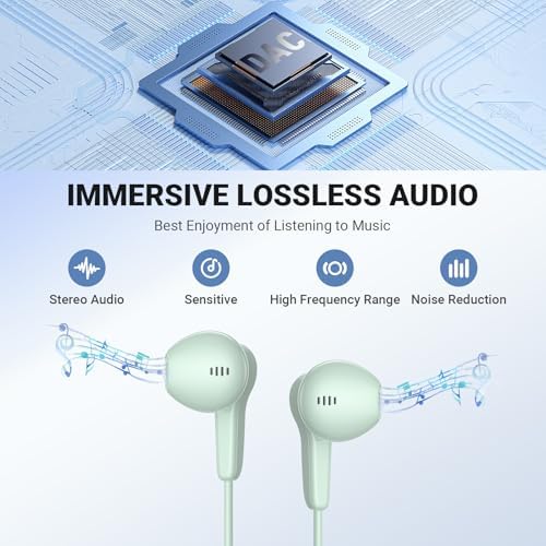 High-Performance USB C Headphones for Samsung S25 Ultra and i Phone 16 – Hi-Fi Stereo Wired Earbuds with Microphone and Volume Control, Magnetic Design for Tangle-Free Storage – Enhanced Compatibility with Galaxy Flip, Pixel 9, S24, S23 FE, and More