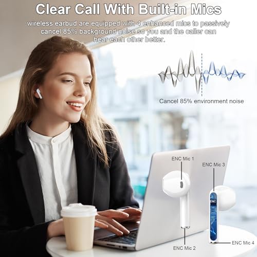 Premium Wireless Earbuds with 40-Hour Battery Life | IPX7 Waterproof, Advanced Noise Cancelling, Hi-Fi Sound for Music Lovers and Active Lifestyles | Seamless Connectivity with Android & i OS Devices