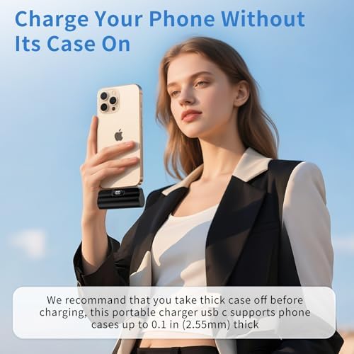 Ultra-Compact Dual USB-C Power Bank Set – 5000 m Ah Mini Charger with 22.5 W Rapid Charging for i Phone 16/15, Samsung, Google, LG, and All Android Devices – Essential On-the-Go Power Source with Superior Safety Compliance and Pocket-Friendly Design