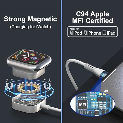 Revolutionary 4-in-2 Retractable Charging Cable: 100 W Fast Charge for i Phone 16, i Pad, and Apple Watch Series 10-1 – Ultimate Travel Companion for Efficient Multi-Device Power Solutions