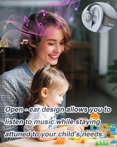 Revolutionary Waterproof Bone Conduction Bluetooth Earbuds – Open-Ear Design Perfect for Active Lifestyles with Youth Whisper Technology and Integrated Microphone for Superior Sound Clarity and Effortless Hands-Free Calls