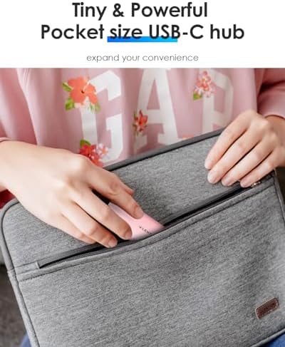 Transform Your Workspace with the LENTION USB C Multiport Hub – Effortless 4 K HDMI Output, Triple USB 3.0 Ports, and Dual SD/Micro SD Readers for Swift File Transfers and 100 W PD Fast Charging, Perfectly Designed for Mac Book Pro (2016-2024) & Mac Book Air in Elegant Rose Gold Finish for Enhanced Efficiency and Style