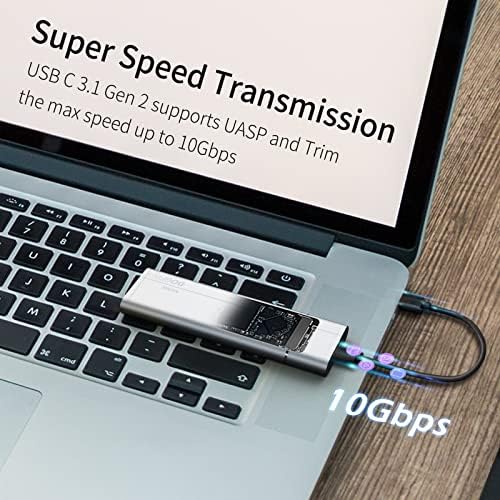 Experience Unmatched Speed and Portability with the Dogfish 512 GB Portable External SSD – Lightweight Aluminum Build, Blazing Fast 2400 MB/s Transfer Rates, Ideal for Mac, PC, and Laptop Users – Cutting-Edge 3 D NAND NVMe PCIe M.2 Technology for Unrivaled Reliability and Versatile Compatibility