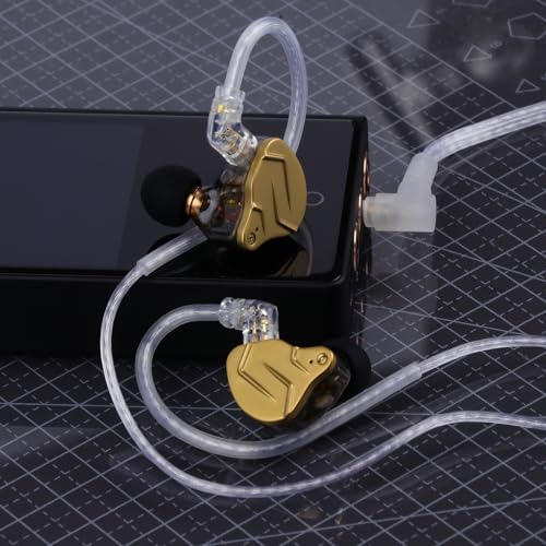 Linsoul KZ ZSN PRO X Hybrid Metal In-Ear Monitors with Dual Driver Technology – 1 BA + 1 DD for Hi-Fi Sound, Detachable 2-Pin Cable, Zinc Alloy Durability, Enhanced Device Compatibility, Perfect for Audiophiles and Music Lovers