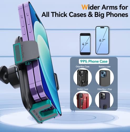 Military-Grade Suction Car Phone Holder – 3-in-1 Versatile Mount for Dashboard, Windshield & Air Vent – Universal Fit for i Phone & Android – Enhanced Stability with 360-Degree Rotation for Safe Navigation & Hands-Free Use