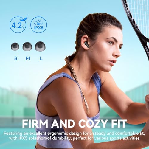 Elevate Your Sound Journey with Ear Fun Air Life Bluetooth 5.4 Wireless Earbuds – Featuring 12 mm Deep Bass Drivers, AI ENC for Superior Call Clarity, 35-Hour Battery Life, 30 Custom EQ Options, Comfortable Fit, Fast Charging, and IPX5 Water Resistance in a Striking Violet Design for Audiophiles and Everyday Users