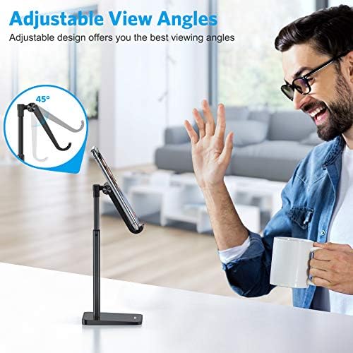 Cell Phone Stand, OMOTON Adjustable Angle Height Desk Phone Dock Holder for iPhone SE 2/11 / 11 Pro/XS Max/XR, Samsung Galaxy S20 / S10 / S9 / S8 and Other Phones (3.5-7.0-Inch), Rose Gold – Enhanced Compatibility and Speed