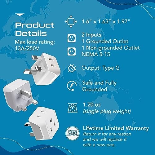 Ultimate Universal Travel Adapter: 35 W Fast Charging Power Converter with PD & QC 3.0, Dual USB-C & Triple USB Ports for Seamless Global Connectivity – Compatible with Type A, C, G, I Outlets for Effortless Charging Across EU, US, UK & Beyond – Perfect Travel Companion for Modern Explorers