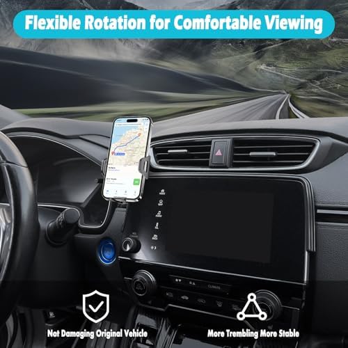 Honda CR-V 2012-2016 Phone Holder – Universal 360° Rotating Car Mount for 4.7-7″ Smartphones, Thick Case Compatible, Effortless Installation, Premium Vehicle Accessory for Safe Driving and Enhanced Navigation