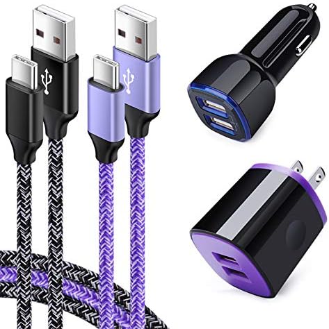 Ultimate Type C Fast Charge Power Adapter for Samsung Galaxy S25 Ultra, S24 FE, S23, S22, S21, S20, Note 20 & LG Stylo Series – Versatile Dual USB Wall & Car Charger with Premium USB C Cable for Rapid Device Recharge and Portability