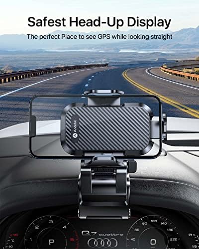 Military-Grade Universal Car Phone Mount for Dashboard | Ultra-Stable Clip Holder with Firm Grip for i Phone 16, 15, 14, 13, 12 Pro Max & Android Devices | One-Handed Operation for Safe Navigation & Easy Access | Enhanced Compatibility with GPS Systems
