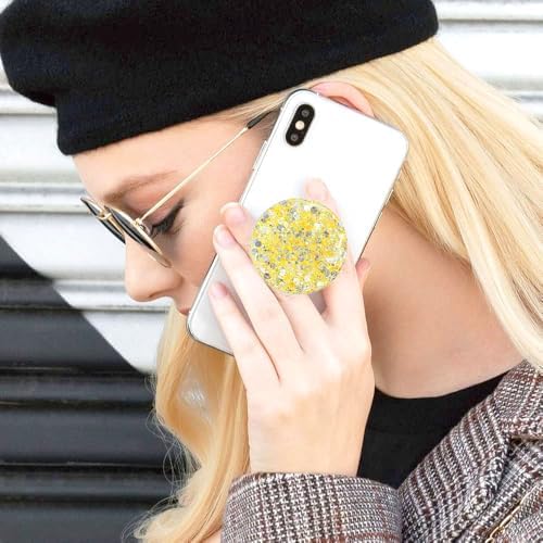 Universal Cell Phone Stand Compatible with for Phone Grip Holder, 360° Rotation-Transparent Magnetic Sparkling Starlight Drops colloidal Powder (Lilac) – Enhanced Compatibility and Speed