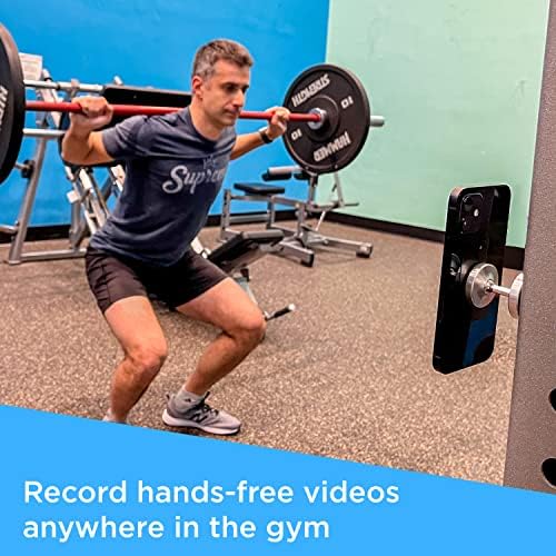 Gym Mate Dual Magnetic Phone Mount & Holder. Attaches magnetically to Metal Surface. Shoot Hands-Free Videos While Working Out. Strong Joints and Magnets. Compact Size. – Enhanced Compatibility and Speed