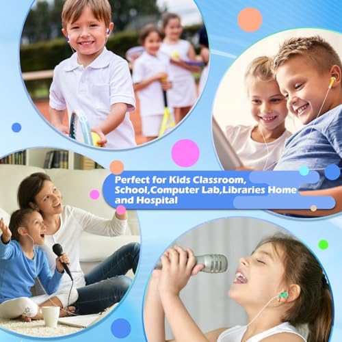 Vibrant Classroom-Ready Kids Earbuds – 60-Pack Wired In-Ear Headphones for Enhanced Student Engagement with Chromebooks, Laptops & PCs – Durable, Lightweight & Colorful Design for Optimal Learning Experience