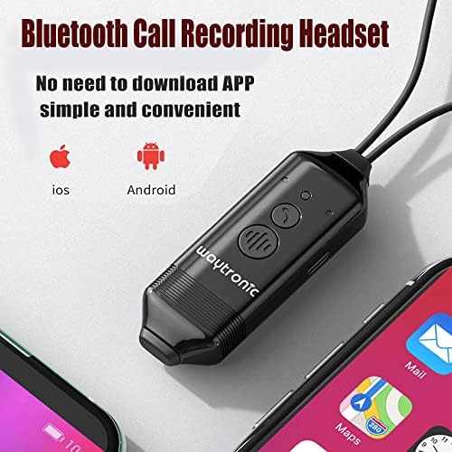 Advanced Bluetooth Call Recording Headset for i Phone & Android – High-Fidelity Dual-Microphone Earbuds with Enhanced Compatibility and Speed for Professional Communication and Seamless Recording Experience