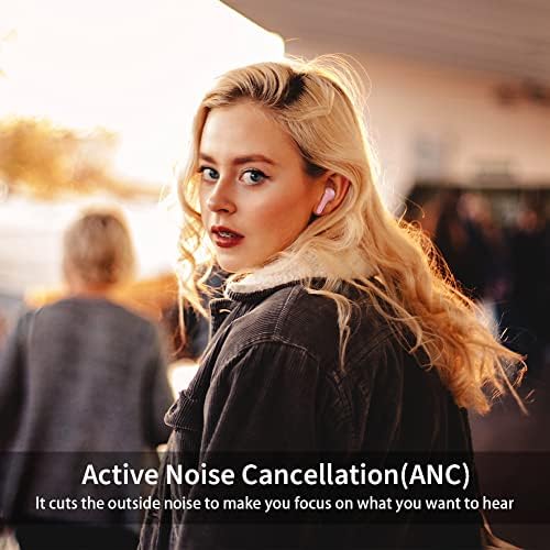 Premium Active Noise Cancelling Wireless Earbuds with Bluetooth 5.2 – Deep Bass Sound, 35-Hour Playtime, IPX6 Waterproof Design, Perfect for i Phone and Android – MURPISO Ergonomic In-Ear Headphones for Ultimate Comfort and Clarity