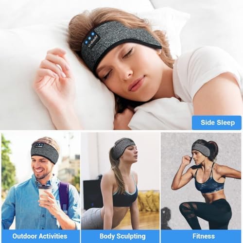 Bluetooth Sleep Headphones with Integrated Sleep Mask – Ultimate Wireless Earbuds for Peaceful Nights and Active Days | Perfect for Travel, Meditation, and Workouts – Superior Comfort and Sound Quality for Insomnia Relief and Focused Relaxation