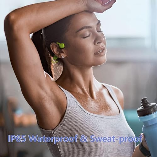 Revolutionary Waterproof Bone Conduction Bluetooth Earbuds – Open-Ear Design Perfect for Active Lifestyles with Youth Whisper Technology and Integrated Microphone for Superior Sound Clarity and Effortless Hands-Free Calls