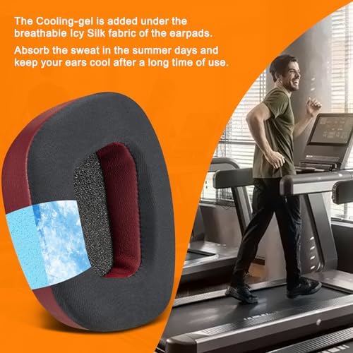 Transform Your Gaming Setup with SOULWIT Cooling-Gel Earpads for Corsair Void Series – Luxurious Ice Silk Fabric for Ultimate Comfort and Superior Sound Enhancement – Perfect Replacement Cushions for Void, Void Pro, Void Elite & Surround Wired/Wireless Gaming Headsets – Striking Red Storm Aesthetic for Unmatched Style and Performance