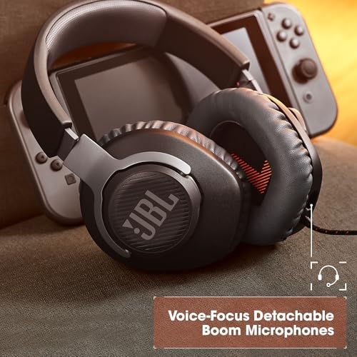 JBL Quantum 100 Wired Over-Ear Gaming Headphones – Unleash Immersive Audio with Detachable Microphone for Ultimate Game Play – Lightweight Comfort Perfect for Long Sessions on All Gaming Platforms