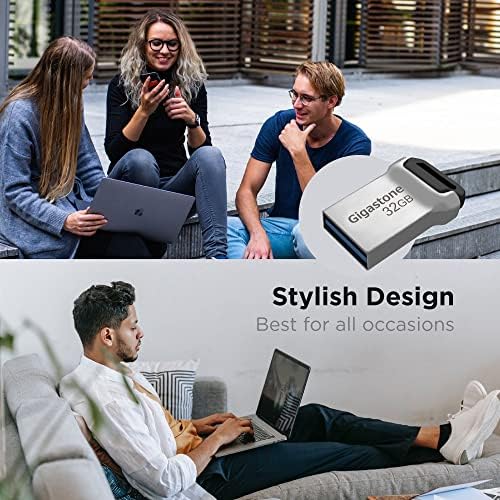 GIGASTONE 64 GB Ultra-Fast Nano Flash Drive Z90 – Compact USB 3.2 Gen 1 Storage Solution with 120 MB/s Speed, Lightweight Metal Design for PC/Mac/TV/Car Compatibility, Perfect for Reliable Data Backup and Quick File Transfers