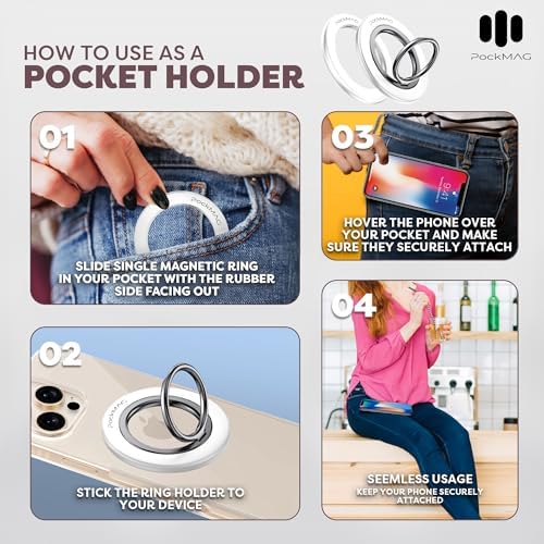 Revolutionary 2025 Pocket Magnet Phone Holder – 360° Magnetic Grip & Kickstand for i Phone 16 Pro Max, 15, 14, 13, 12 – Unmatched Strength, Mag Safe Compatibility, and Effortless Portability for Enhanced Mobile Convenience