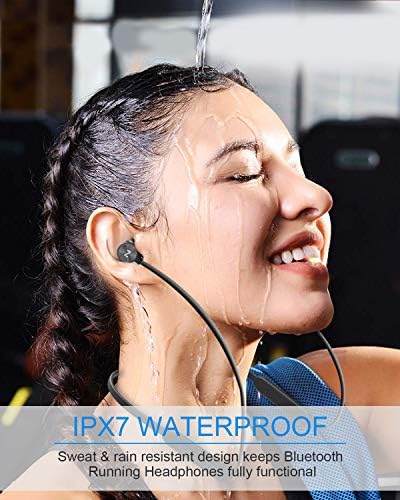 NANAMI Bluetooth Wireless Earbuds – IPX7 Waterproof In-Ear Headphones with Hi-Fi Stereo Sound, Magnetic Neckband & 18 Hours Playtime for Sports and Workouts – Enhanced Comfort & Noise Cancellation for Active Lifestyles