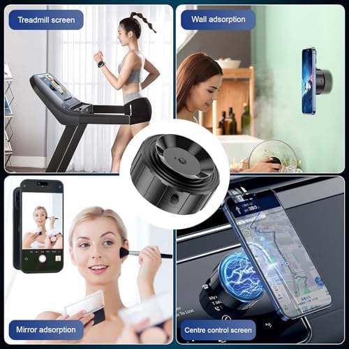 Revolutionary 360-Degree Electric Vacuum Magnetic Phone Mount for Cars – Ultimate Hands-Free Navigation & Secure Grip for All Smartphones Including i Phone 15/14/13/12 – Premium Double-Sided Suction Technology for Glass & Smooth Surfaces – Quick-Release, Compact Design for Effortless Use