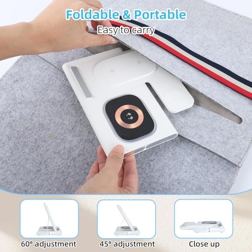 Revolutionize Your Charging Experience with the ELUTENG 3 in 1 Wireless Charging Station – Fast 18 W Charger for i Phone 16/15/14/13/12 Pro Max, Apple Watch Series 10/9/8/7/Ultra2/Ultra/SE & Air Pods – Compact, Foldable Design for Effortless Travel and Enhanced Device Compatibility