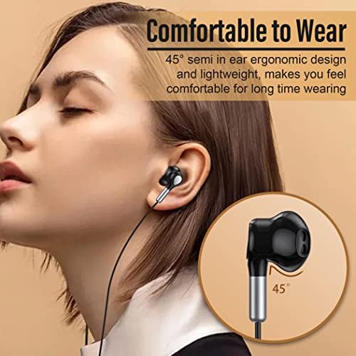 Hmusic Premium USB C Earbuds with Magnetic Convenience – In-Ear Wired Headphones Featuring Built-in Mic and Volume Control for Samsung Galaxy, Google Pixel, Xiaomi Smartphones – Unmatched Sound Clarity and Effortless Comfort for On-the-Go Listening