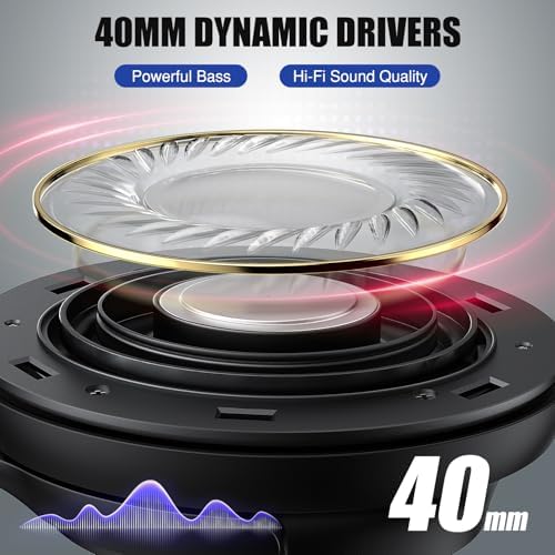 Revolutionary Active Noise Cancelling Over-Ear Wireless Headphones with Travel Case – Cutting-Edge Bluetooth Headset Featuring Immersive Deep Bass, Ultra-Lightweight Design, and Superior Noise Isolation for i Phone 16 Pro Max & Galaxy S25 – Ideal for Home, Office, and Travel Listening Experiences