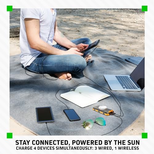 Ultimate Solar Power Bank for Adventurers: 15,000 m Ah Capacity with Dual USB-A, USB-C, and Micro-USB Ports, Plus Built-in Compass and Dual LED Flashlights – Perfect for Camping, Hiking, and Outdoor Activities with Fast Charging Technology