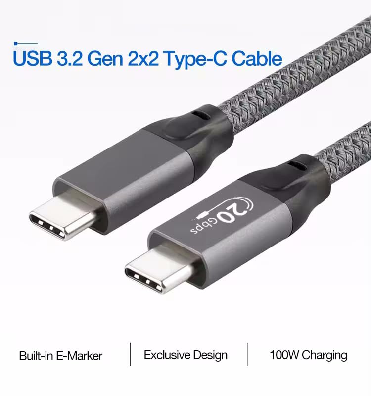 Ultra-Fast USB C to C Data Transfer Cable – 10 Gbps Speed with 4 K Video Output, Robust & Portable for Effortless Mac Book, Laptop & PC Connections, Perfect for Digital Professionals & Creative Enthusiasts