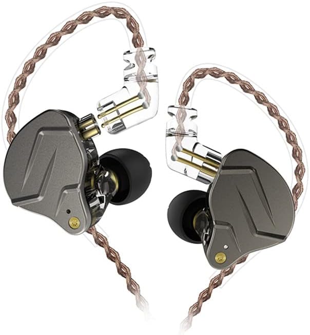Elevate Your Audio Experience with KZ ZSN Pro X Wired Earbuds – Premium Hybrid IEMs Featuring 1 BA & 1 DD for Rich Bass and Crystal Clear Sound, Ergonomic Comfort for All-Day Wear, Detachable Cable for Personalization, Perfect for Musicians and Audiophiles, Stylish Gold Finish Enhancing Device Compatibility