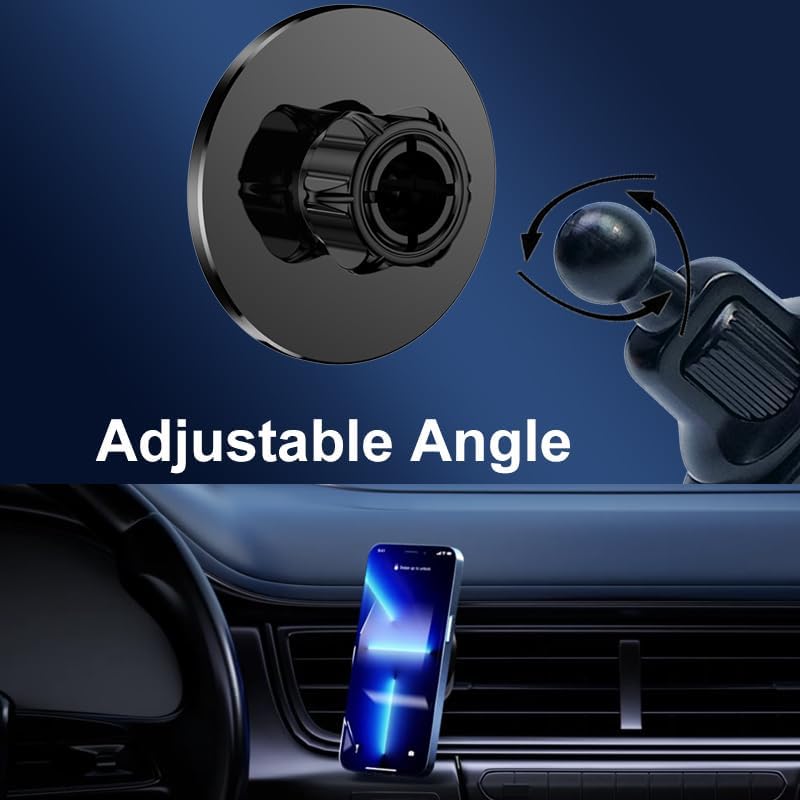 Sticky Magnetic Wall Holder for iPhone Magsafe, Wall Mount, Cradle for iPhone 15/14 / 13/12, pro, Mini, Pro Max, Pack of 2, with Metal Ring use for Android Phones – Enhanced Compatibility and Speed