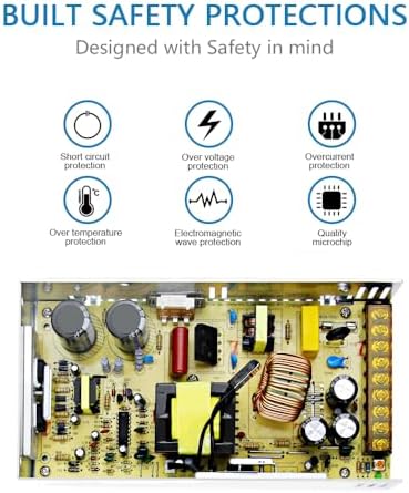 120 W 24 V AC to DC Power Supply Adapter – High-Performance Switching Transformer for LED Lighting, 3 D Printers, and CCTV Systems with Enhanced Efficiency and Safety Features