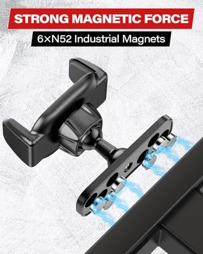 APPS2 Car Gym Magnetic Phone Holder – 360-Degree Adjustable Mount for Smartphones (4.7-6.5″) – Durable Alloy Base & Joint – Sleek Design for Enhanced Safety & Convenience on the Road – Optimal Viewing Angles for Navigation & Hands-Free Calls – Reliable Magnetic Grip for Secure Smartphone Support – Compact Gym Phone Accessory for Easy Installation & Use – Elevate Your Driving Experience with Robust Performance & Stylish Aesthetics