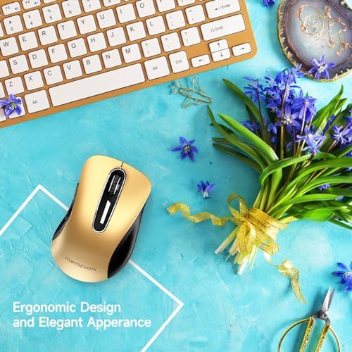 Upgrade Your Workflow with the Memzuoix 2.4 G Wireless Mouse – Ergonomic and Portable 1400 DPI USB Mouse for Laptop, PC & Desktop | 5 Customizable Buttons for Ultimate Control | Ideal for Professionals and Casual Users Alike