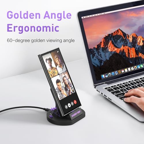 120 W Magnetic USB C Charging Dock: Fast Charging Station for Galaxy A15, A55, A35 – Sleek Desktop Stand with Type-C Tips for Phones, Earbuds, and Kindles – Ultimate Compatibility and Efficiency for Any Workspace