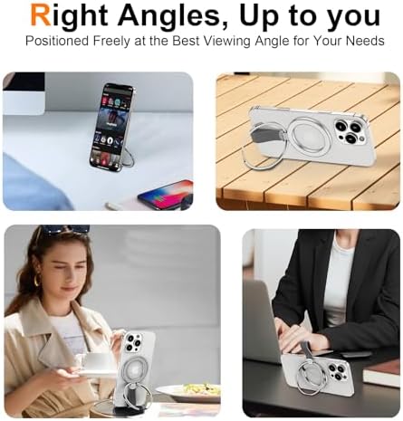 Revolutionary Magnetic Phone Grip Stand for i Phone 16 Series – 2-Pack Magsafe Kickstand & Ring Holder for Secure Handling, Effortless Wireless Charging, & Hands-Free Viewing – Compatible with i Phone 15 & 16 Models – Elevate Your Smartphone Experience with Durable Design & Sleek Aesthetics
