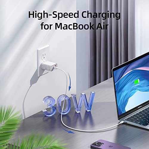Rapid Charge Anywhere: 30 W Dual USB Fast Charger 2-Pack – Universal PD & QC Adapter for i Phone 13/14/15/16, i Pad, Mac Book Air, Air Pods 4, Apple Watch Series 10/Ultra 2, Samsung Galaxy Note/S23 – Efficient, Compact, Travel-Ready Charging Solution for All Your Devices