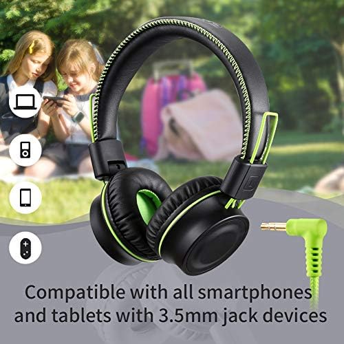 M2 Kids Foldable On-Ear Headphones – Adjustable, Tangle-Free 3.5 mm Wired Design in Vibrant Blue – Perfect for School, Travel & Gaming – Durable Comfort with Clear Sound for Young Auditory Enthusiasts – Ideal for Active Lifestyles and Extended Use