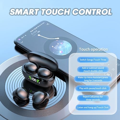 Ultra-Discreet Mini Bluetooth Earbuds for Small Ear Canals – Wireless Tiny Earpiece with Microphone for Seamless Communication and Music – Perfect Fit for Work and On-the-Go Listening – Beige Color for Subtle Style – Advanced Compatibility and Performance