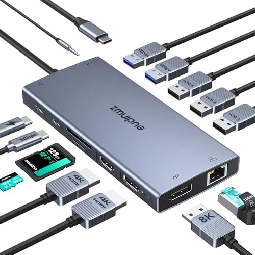 Transform Your Mac Book into a Powerhouse with the Premium USB C Hub Adapter – Multiport Docking Station Tailored for Mac Book Pro & Air (2016-2025), Featuring Stunning 4 K HDMI Output, Rapid USB 3.0 Data Transfer, and Thunderbolt 3 Connectivity – Ideal for Effortless Multitasking and Crystal-Clear Visuals!