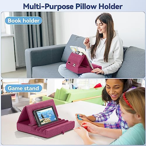 Revolutionize Your Tablet Experience with the KDD Foldable Pillow Holder – Ergonomic Lap & Bed Stand for i Pad Pro, Galaxy Tab, and E-Readers – Ultimate Comfort with Built-In Accessory Pocket & Stylus Mount – Lightweight, Durable Design for Effortless Portability and Posture Improvement