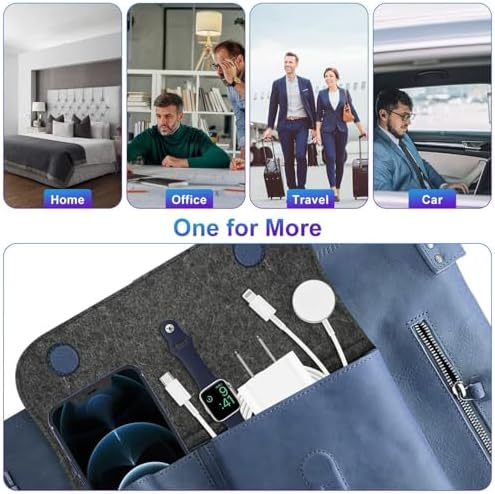 Revolutionary 2-in-1 USB C Charger for Apple Watch & i Phone – 6 FT Magnetic Fast Charging Cable with USB-C Wall Adapter – Compatible with Apple Watch Series 8/7/6/SE/5/4 & i Phone 14/13/12 – Ultimate Convenience & Enhanced Durability for On-the-Go Charging Solutions