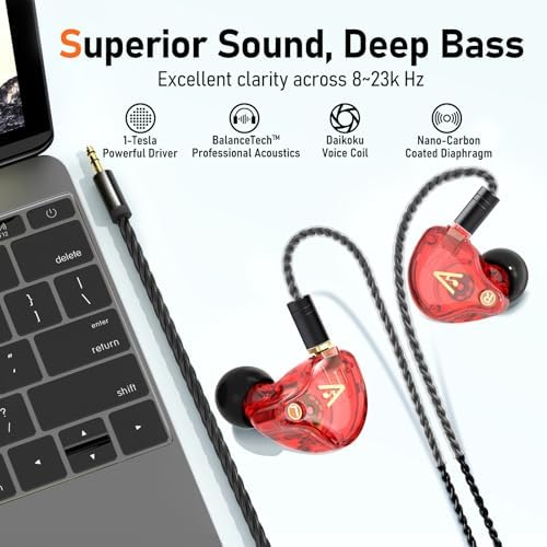 Unleash Exceptional Sound Quality with Vibes 202 MC USB-C Wired Earbuds: Premium Hi-Fi Audio, Advanced Noise Isolation, Ergonomic Comfort for i Phone 15/16 – Built-In Microphone for Effortless Communication & Durable Silver-Plated Cable – Includes Portable Case for On-the-Go Convenience
