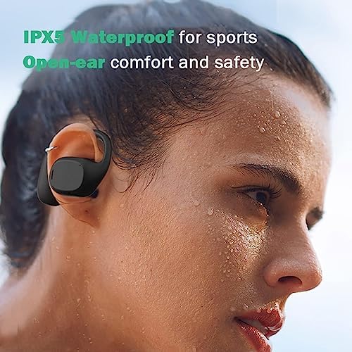 Open-Ear Bluetooth 5.2 Bone Conduction Headphones – Waterproof Wireless Sports Earbuds for Ultimate Comfort and Environmental Awareness During Workouts and Outdoor Adventures