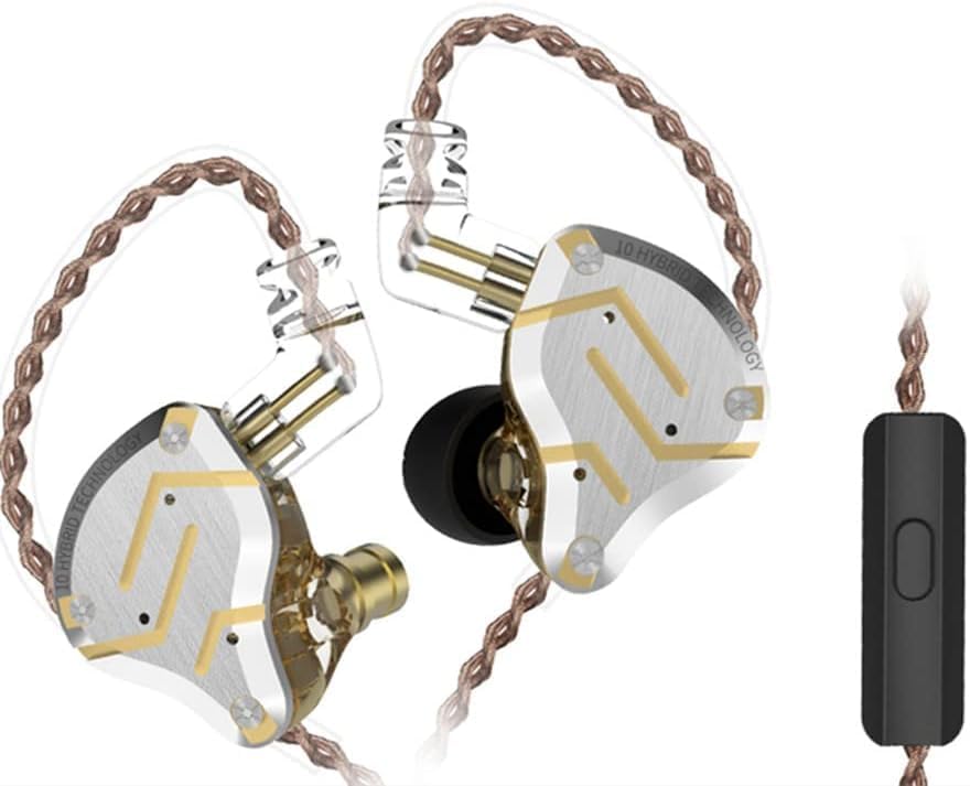 Revolutionize Your Audio Journey with keephifi KZ ZS10 Pro IEM Earphones – Featuring 4 Balanced Armature & 1 Dynamic Driver for Superior Sound Clarity, Durable Stainless Steel Design, and Detachable 2-Pin Cable – Striking Purple Finish with Integrated Mic for Effortless Communication – Noise-Isolating In-Ear Headphones for Unmatched Comfort and Versatile Device Compatibility